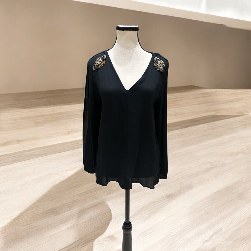 Kobi Halperin chiffon embellished formal top